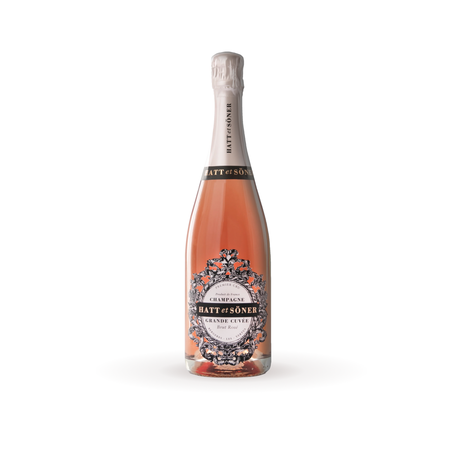 Rose champagne grand cuvee brut rose hatt et söner exlusive pink bottle pink